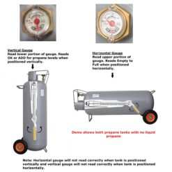 Flame King 100LB Horizontal/Vertical LP Cylinder w/ POL Valve Steel Propane tank