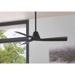 Home Decorators Collection Easton 52 in. Indoor/Outdoor Matte Black with Matte Black Blades Ceiling Fan