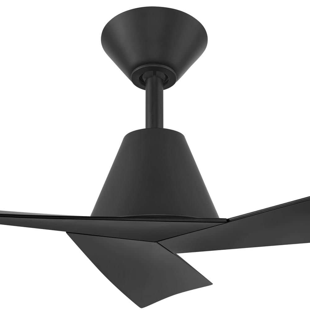 Home Decorators Collection Easton 52 in. Indoor/Outdoor Matte Black with Matte Black Blades Ceiling Fan
