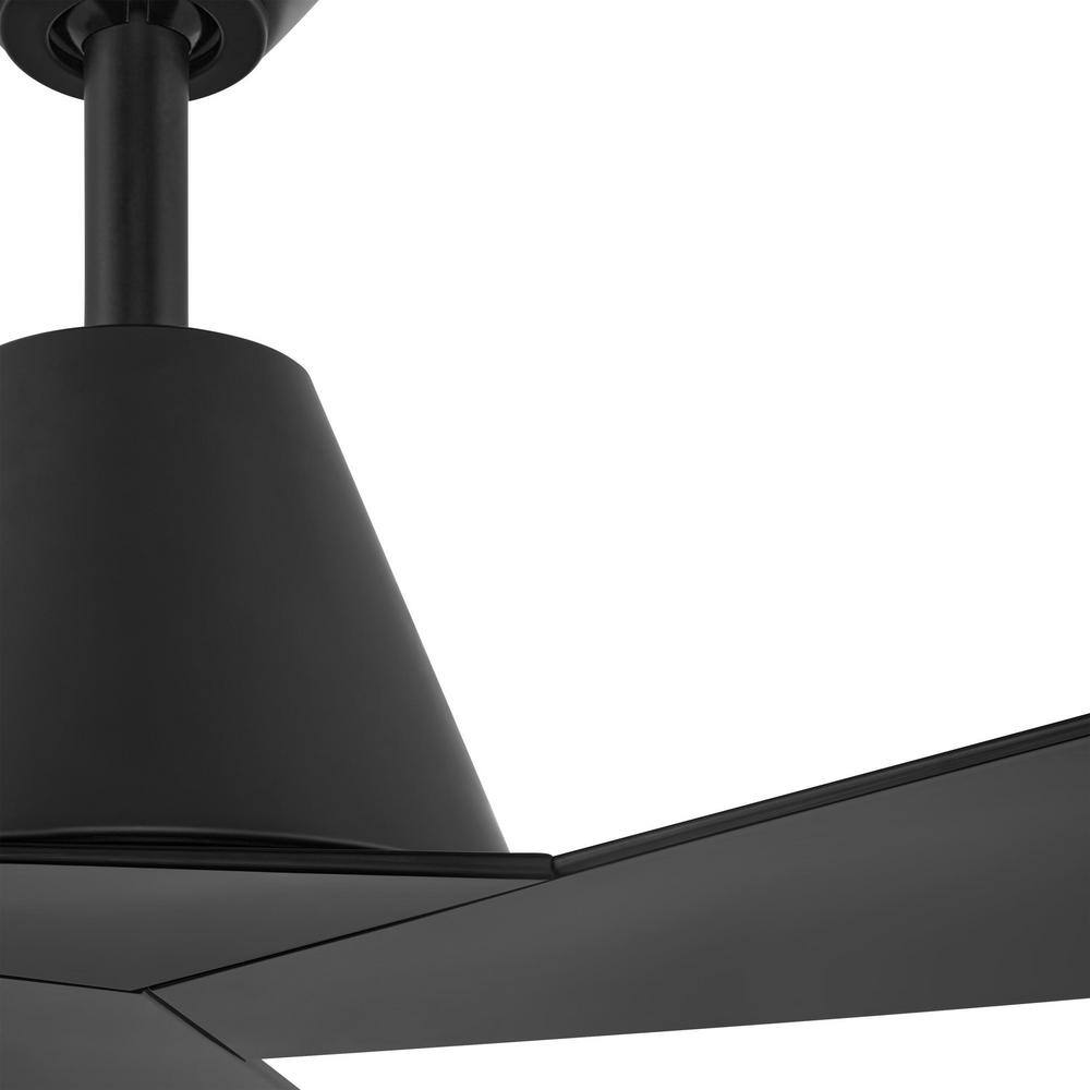 Home Decorators Collection Easton 52 in. Indoor/Outdoor Matte Black with Matte Black Blades Ceiling Fan