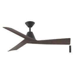 Home Decorators Collection Easton 52 in. Indoor/Outdoor Matte Black with Whiskey Barrel Blades Ceiling Fan