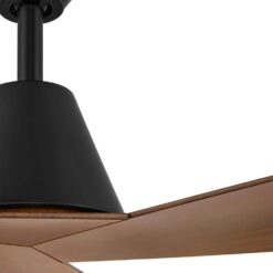 Home Decorators Collection Easton 52 in. Indoor/Outdoor Matte Black with Whiskey Barrel Blades Ceiling Fan