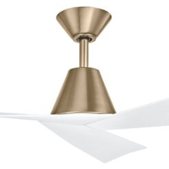 Home Decorators Collection Easton 52 in. Indoor/Outdoor Brushed Gold with Matte White Blades Ceiling Fan