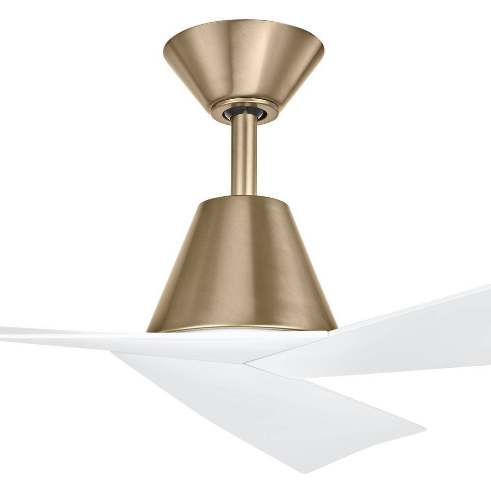 Home Decorators Collection Easton 52 in. Indoor/Outdoor Brushed Gold with Matte White Blades Ceiling Fan