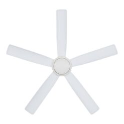 Hampton Bay Amaia 56 in. Indoor/Outdoor Coastal Grade DC Motor Matte White Ceiling Fan