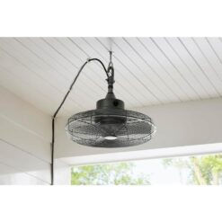 Home Decorators Collection Calthorpe 20 in. Indoor/Outdoor Wet Rated Portable Natural Iron Ceiling Fan YG682-NI