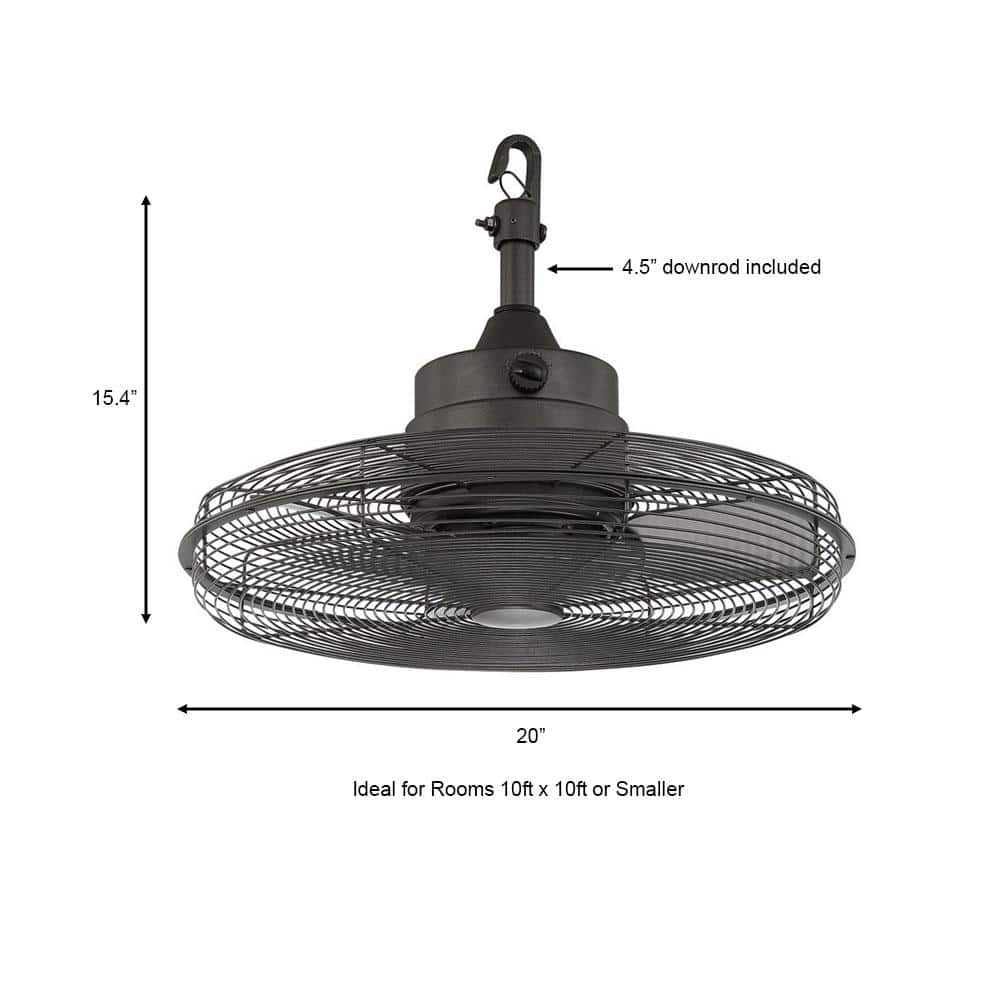Home Decorators Collection Calthorpe 20 in. Indoor/Outdoor Wet Rated Portable Natural Iron Ceiling Fan YG682-NI
