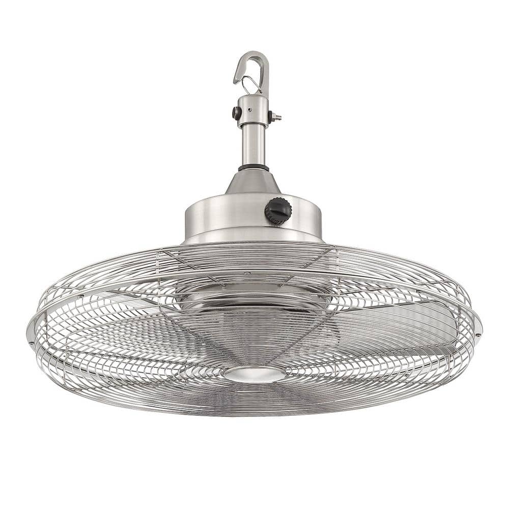 Home Decorators Collection Calthorpe 20 in. Indoor/Outdoor Wet Rated Portable Brushed Nickel Ceiling Fan YG682-BN