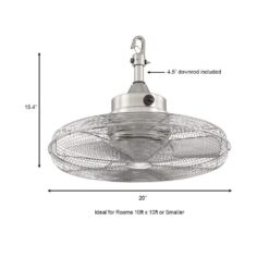 Home Decorators Collection Calthorpe 20 in. Indoor/Outdoor Wet Rated Portable Brushed Nickel Ceiling Fan YG682-BN