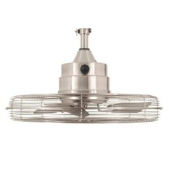 Home Decorators Collection Calthorpe 20 in. Indoor/Outdoor Wet Rated Portable Brushed Nickel Ceiling Fan YG682-BN