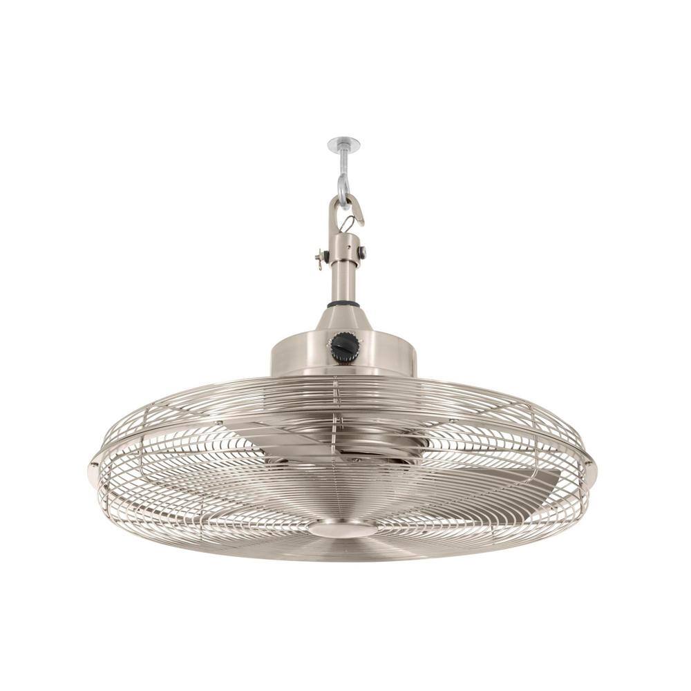 Home Decorators Collection Calthorpe 20 in. Indoor/Outdoor Wet Rated Portable Brushed Nickel Ceiling Fan YG682-BN