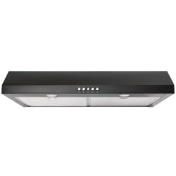 Vissani Caprelo 30 in. 320 CFM Convertible Under Cabinet Range Hood in Black with LED Lighting and Charcoal Filter QR254BY