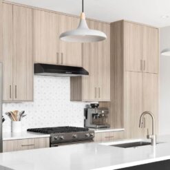 Vissani Caprelo 30 in. 320 CFM Convertible Under Cabinet Range Hood in Black with LED Lighting and Charcoal Filter QR254BY