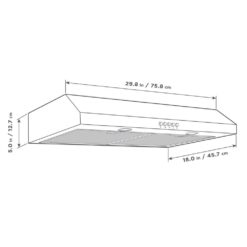Vissani Caprelo 30 in. 320 CFM Convertible Under Cabinet Range Hood in Black with LED Lighting and Charcoal Filter QR254BY