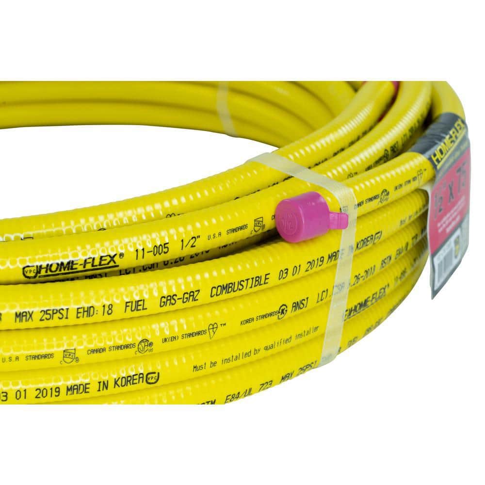 HOME-FLEX 1/2 in. x 75 ft. CSST Corrugated Stainless Steel Tubing 11-00575