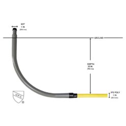 HOME-FLEX Underground 1in IPS New Install Kit (1)1in x 100 ft. Pipe (2)1in Couplers (2)1in Meter Risers, Gas Line Detection