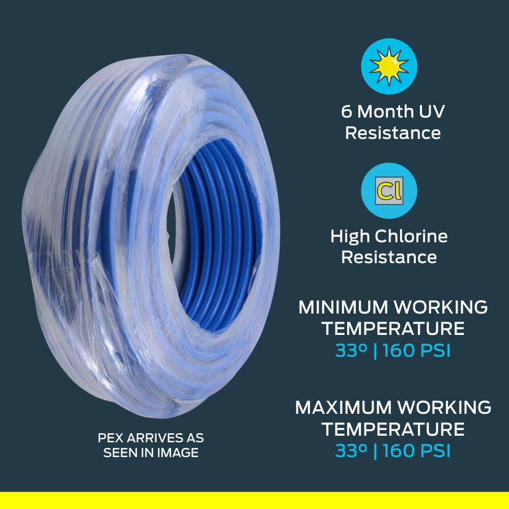 SharkBite 3/4 in. x 500 ft. Coil Blue PEX-B Pipe U870B500