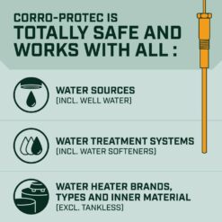 CORRO-PROTEC Powered Anode Rod For 90-120 Gal. Residential Water Heater