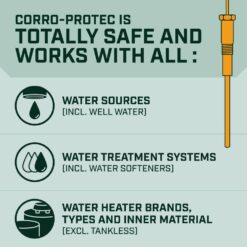 CORRO-PROTEC Powered Anode Rod For 10-39 Gal. Residential Water Heater
