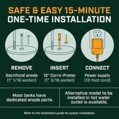 CORRO-PROTEC Powered Anode Rod For 10-39 Gal. Residential Water Heater