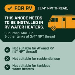 CORRO-PROTEC Powered Anode Rod For RV Suburban Hot Water Heater