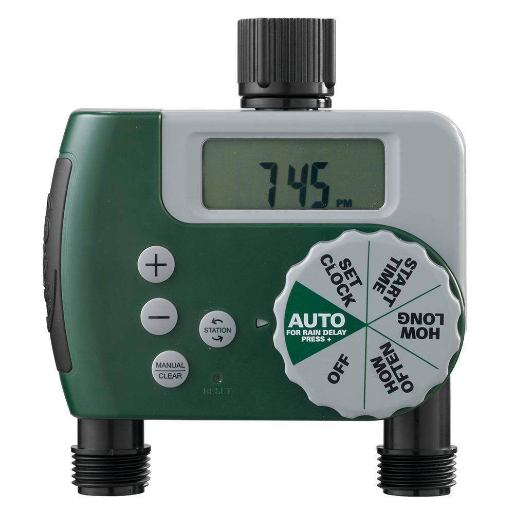 Orbit 2-Zone In-Ground 1/2 in. Sprinkler System with Hose Faucet Timer 50021