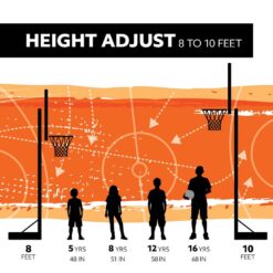 Lifetime 48 in. Polycarbonate Adjustable Portable Basketball Hoop 90491