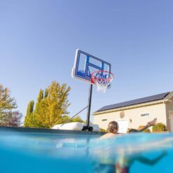 Lifetime Poolside Basketball System in White and Blue 91187