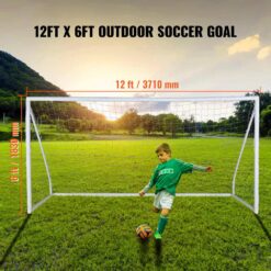 SKYSHALO Portable Soccer Goal, 12 x 6 ft. Soccer Net, Adults Kids Backyard Soccer Net, Large Practice Soccer Net