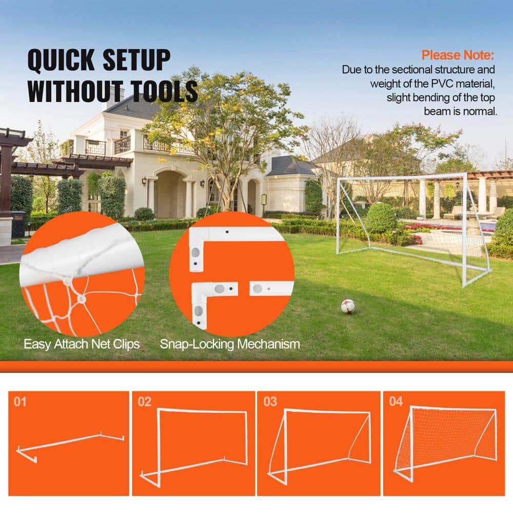 SKYSHALO Portable Soccer Goal, 12 x 6 ft. Soccer Net, Adults Kids Backyard Soccer Net, Large Practice Soccer Net