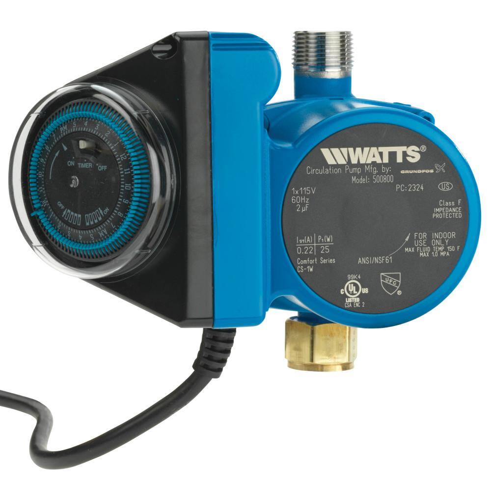 Watts Hot Water Recirculation System, heat H2O, 24 Hr Programmable Timer HWRS-WH