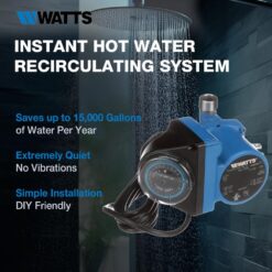 Watts Hot Water Recirculation System, heat H2O, 24 Hr Programmable Timer HWRS-WH