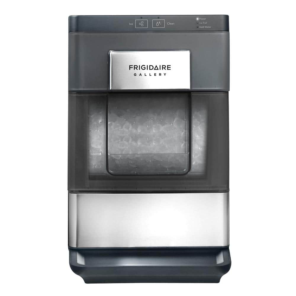 FRIGIDAIRE GALLERY 33 Lb Countertop Nugget Ice Maker with Touch Controls with Stainless Steel Trim and a Matt Finish EFIC201-Black