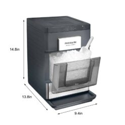 FRIGIDAIRE GALLERY 33 Lb Countertop Nugget Ice Maker with Touch Controls with Stainless Steel Trim and a Matt Finish EFIC201-Black