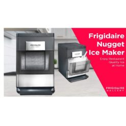 FRIGIDAIRE GALLERY 33 Lb Countertop Nugget Ice Maker with Touch Controls with Stainless Steel Trim and a Matt Finish EFIC201-Black
