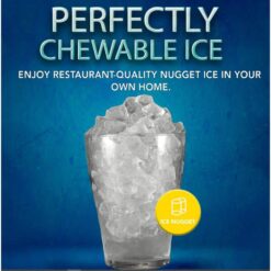 FRIGIDAIRE GALLERY 33 Lb Countertop Nugget Ice Maker with Touch Controls with Stainless Steel Trim and a Matt Finish EFIC201-Black