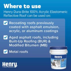 Henry 587 Dura-Brite White 100% Acrylic Elastomeric Reflective Roof Coating 4.75 gal. HE587871