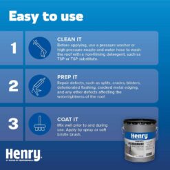 Henry 555 Fibered Aluminum Reflective Roof Coating 4.75 gal. HE555019
