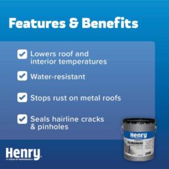 Henry 555 Fibered Aluminum Reflective Roof Coating 4.75 gal. HE555019