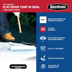 Gardner 4.75 Gal. Flat Roof Coat-n-Seal Liquid Rubber Coating SK-8245