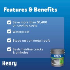 Henry 869 Rubberized Aluminum Reflective Roof Coating 4.75 gal. HE869019