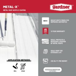 Gardner 5-Gal. Metal-X Metal Roof Acrylic Coating SK-8055