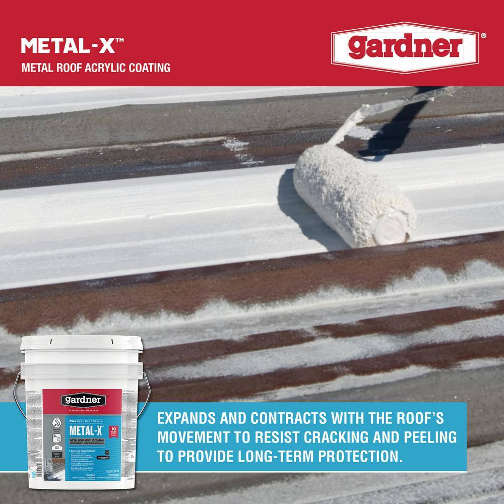 Gardner 5-Gal. Metal-X Metal Roof Acrylic Coating SK-8055