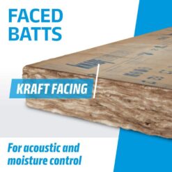 Knauf Insulation R-13 EcoBatt Kraft Faced Fiberglass Insulation Batt 15 in. x 93 in. x 3-1/2 in. 505912/817235
