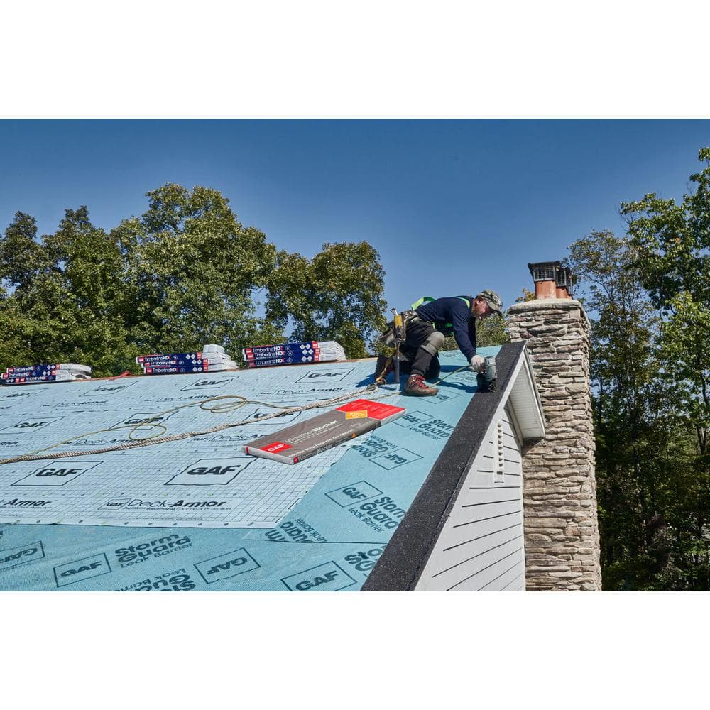 GAF StormGuard 200 sq. ft. Synthetic Patterned-Surface Peel and Stick Roof Leak Barrier Roll 0915000