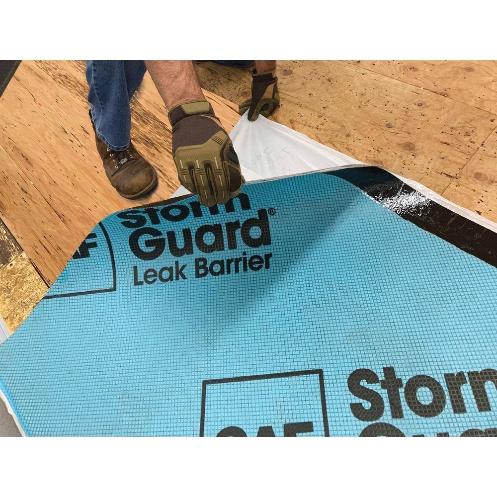 GAF StormGuard 200 sq. ft. Synthetic Patterned-Surface Peel and Stick Roof Leak Barrier Roll 0915000