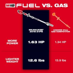 Milwaukee M18 FUEL 18V 10 in. Brushless Cordless Battery Powered Pole Saw with QUIK-LOK Attachment Capability (Tool-Only) 3016-20PS
