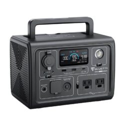 BLUETTI 600W Continuous/1200W Push Button Start LiFePO4 Battery Solar Generator Peak Output Power Station EB3A Gray for Outdoors EB3AGR