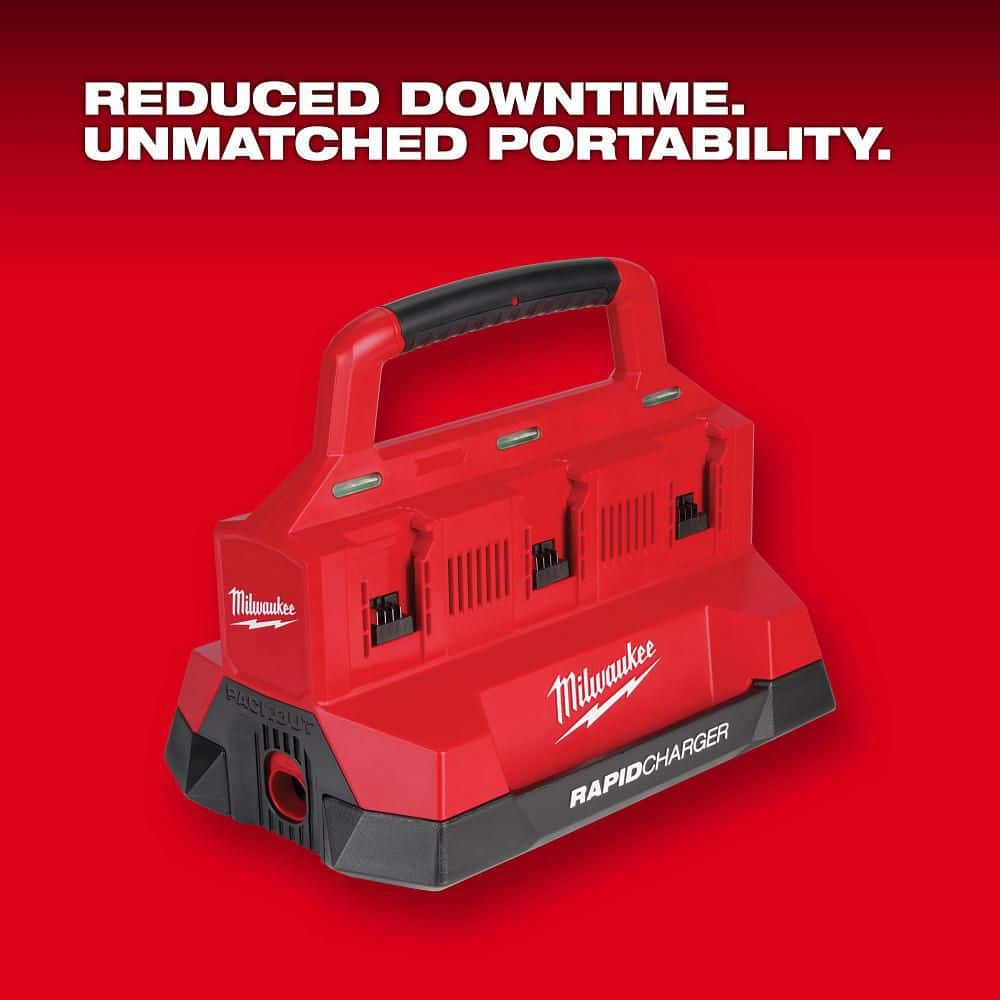 Milwaukee M18 18V Lithium-Ion PACKOUT 6-Port Rapid Charger w/5.0 Ah Battery 48-59-1809-48-11-1850