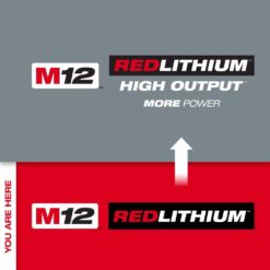 Milwaukee M12 12-Volt Lithium-Ion XC Extended Capacity 3.0 Ah Battery Pack (2-Pack) and M12 XC High Output 5.0 Ah Battery Pack 48-11-2412-48-11-2450